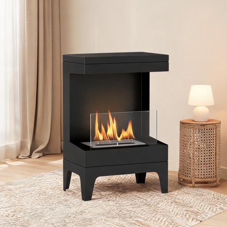 Cheminée électrique nero en acciaio inox 38 x 22 x 54 cm (1/5)
