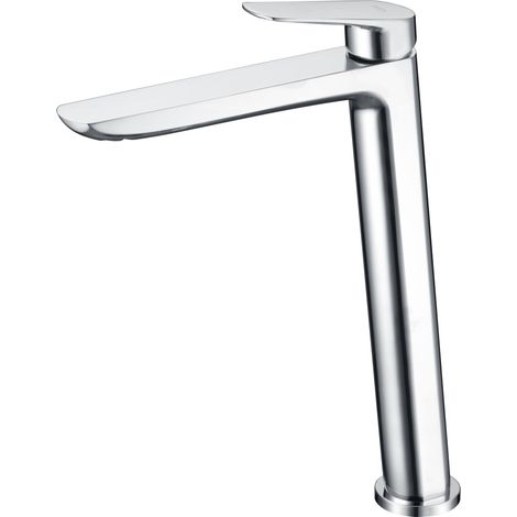 IMEX grifería de lavabo monocomando en acabado cromado cuerpo en latón y zama cartucho cerámico Ø35mm incluye tubos flexibles para lavabo alto Modelo Belgica Imex-BDZ044-3 (1/3)