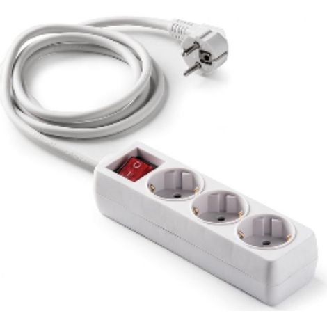 FPLUS base multiple 3t.bl(5m.c.int) (ref.9/903) , Base 3 tomas con toma de tierra e interruptor y 5m de cable 3G1.5mm2
El 30 % de la materia prima plástica utilizada en la fabricac