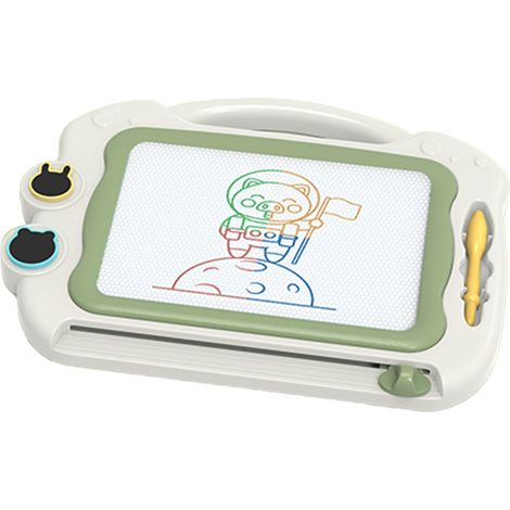 Tableau magnétique à dessin gris clair/vert effaçable et anti-poussière, idéal pour les petits garçons et les petites filles. (1/5)