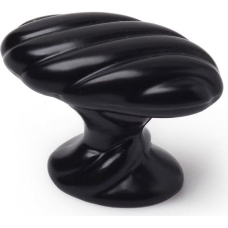Pomo en zamak con acabado negro mate, dimensiones: 38x20x29mm - (1/5)