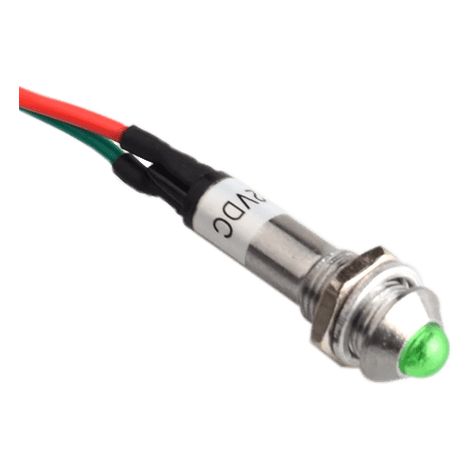 Luz LED piloto de 8mm 220VAC  Verde