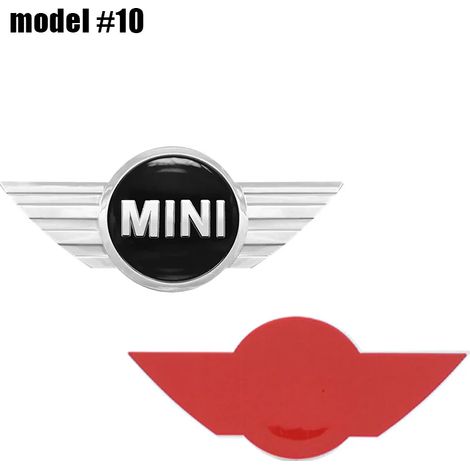 (Mini argent et noir, 151 mm x 65 mm) - Autocollants en ABS pour capot avant et coffre arrière, compatibles avec MINI Cooper R50, R52, R54, R56 et Countryman F55, F56 et R60. (1/5)