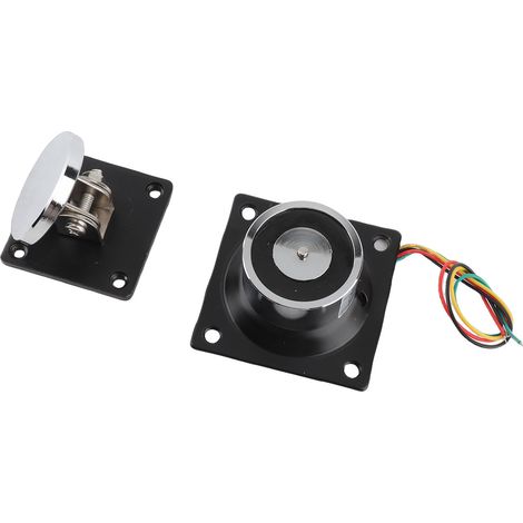 Butée de porte électromagnétique 12V-24V, ventouse puissante de 60 kg (132,3 lb) pour portes en bois et en fer (1/5)