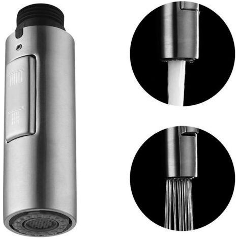 Replacement Kitchen Faucet Nozzle Spray Universal Removable Faucet Head G1/2 Sus304 Stainless Steel Brushed (1/5)