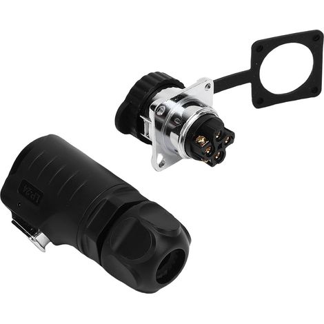 4-Pin 25A Waterproof Industrial Connector for Mechanical and Solar Applications IP68 Waterproof Self-Locking Brass Pins, Aviation Plug for Electrical Network Server (1/5)