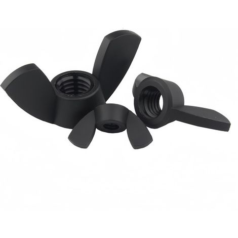 Écrou Papillon Écrous à Oreilles Noir Nylon pour Vis Boulons 20 pcs (1/5)