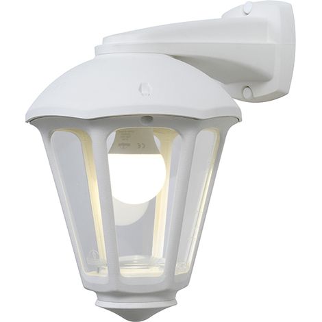 Lampada da parete giampy 1xe27 ip55 l.21xw.27xh.31,5cm resina bianca
