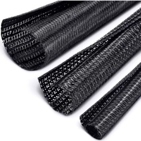 Protecteur de cordon de 3 m, manchon de câble, manchon fendu pour câble de chargeur USB, couvercle de cordon, câble audio vidéo (noir, 13mm) (1/5)
