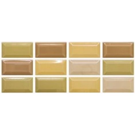 Lot de 24 autocollants pour carrelage, style briques rectangulaires, pour cuisine, salon, salle de bain, décoration d'intérieur (Couleur principale, 20 x 10,2 cm) (1/3)