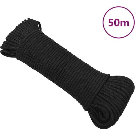 Corde de bateau - Amarrage et navigation - Polypropylène - Noir (5000x0.3x0.3cm) - PANGIVO (1/5)