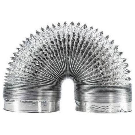 Tuyau ventilation en aluminium de 150 mm pour hotte aspirante, ventilateur tubulair(5 mètres de longueur) (1/5)