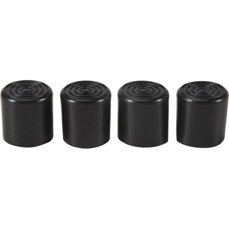 Caoutchouc meuble Crutch pieds Stool chaise pied Tip tampon lot de 4 pièces noir (1/5)