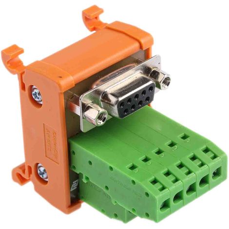 Module d'interface Sub-D 9 Contacts, Femelle, Montage sur Rail DIN ( Prix pour 1 ) (1/2)