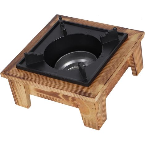 Portable Alcohol Stove with Wooden Shelf for Cooking (1/5)