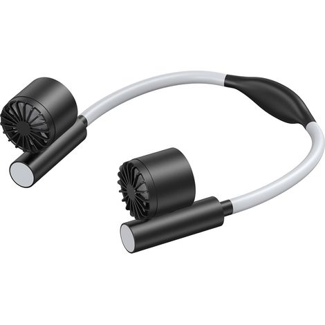 Ventilateur de Cou USB Rechargeable, Ventilation Turbo pour Sport et Voyage(Noir) (1/5)