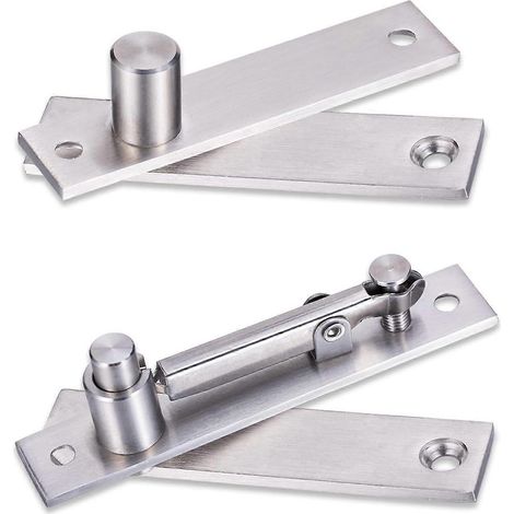 Charnière pivotante robuste compatible avec les portes en bois - Charnière invisible en acier inoxydable compatible avec les portes secrètes, rotation à 360°, invisible (1/5)