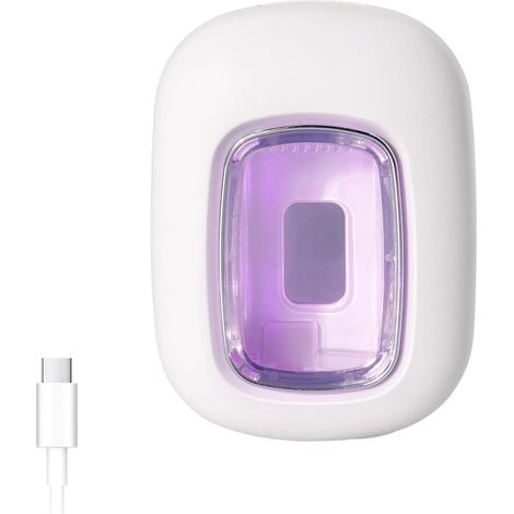 Porte-brosse à dents désinfectant UV – Double lumières UVC rechargeables, montage mural et design portable, fenêtre transparente, convient aux brosses électriques et manuelles, idéal pour la (1/5)