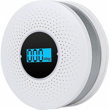 Détecteur combiné de fumée et de monoxyde de carbone, avec affichage sonore, alarme flash et alarme LED, détecteur intelligent pour maison, entreprise, entrepôt et usine (1/5)