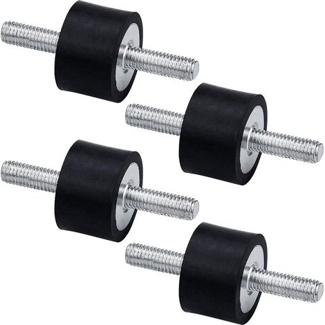 Juego de 4 aisladores antivibratorios de caucho, cojinetes amortiguadores de vibraciones M8 30 x 20 mm para automóviles, barcos, bobinas de encendido, compresores de aire (1/5)