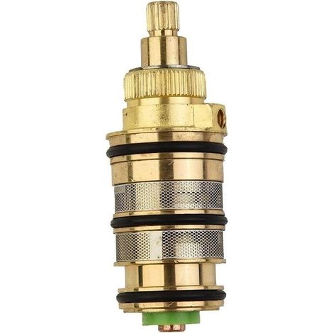 Cartouche thermostatique en laiton pour mitigeur de douche – Plage de température 20 à 50 °C – Installation par emboîtement – Compatible douches barre (1/5)