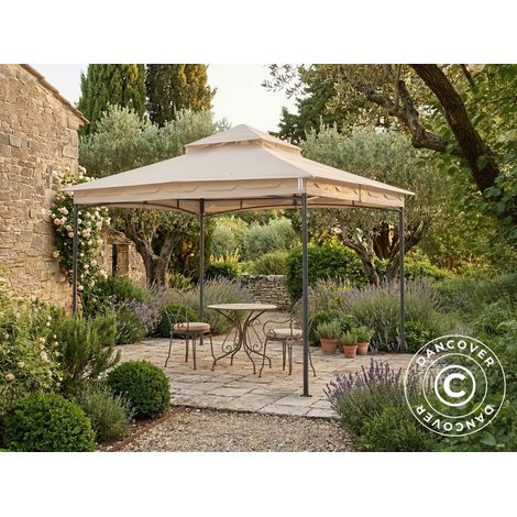 Tonnelle de jardin Horus, 3,4x3,4m, Beige - Dancover