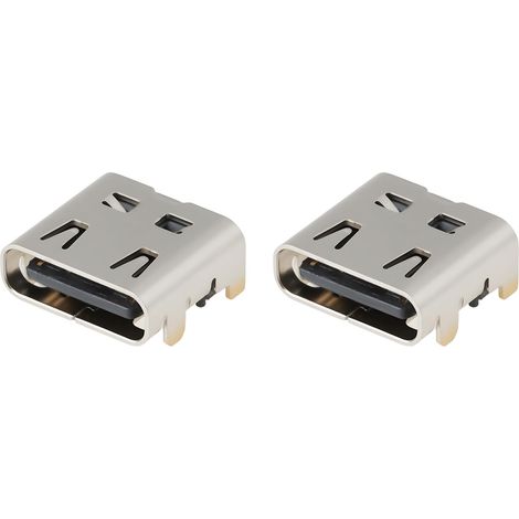 Pack of 2 USB Type-C charging connectors compatible with Dell XPS 13 9365 2-in-1 laptop, left-side port (1/5)