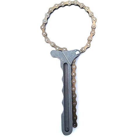 Llave de cadena para filtro de aceite, herramienta para desmontar filtros de aceite y combustible, llave de cadena para filtro de aceite de motor de coche