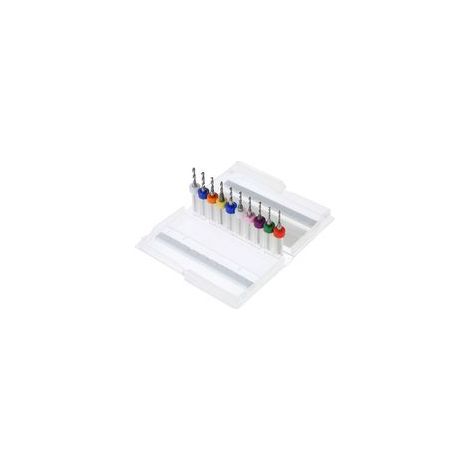 Jeu de micro-forets en carbure de tungstène, outils de gravure pour circuits imprimés PCB 1.1mm + 1.2mm + 1.3mm + 1.4mm + 1.5mm + 1.6mm + 1.7mm + 1.8mm + 1.9mm + 2.0mm 10 pièces (1/5)