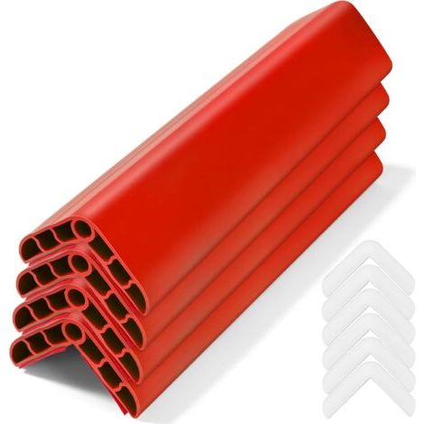 Lot de 4 protections, pièces, soupe, bords tranchants, 1 long, rouge