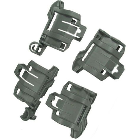 Ersatzteil - Befestigungsclips (4er Set) für Geschirrkorb, original -  - SIEMENS, BOSCH, NEFF, GAGGENAU, VIVA, CONSTRUCTA, JUNKER, GORENJE, BALAY, AIRLUX, PROFILO, PITSOS, BLAUPUNKT, ATAG, PELGRIM, ZE
