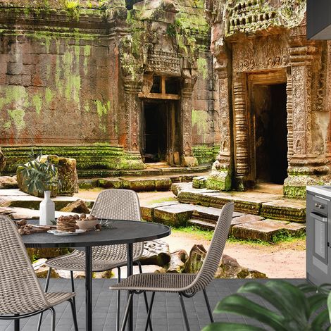 Papier peint panoramique - Temple Cambodge - 260 cm x 173 cm (1/4)