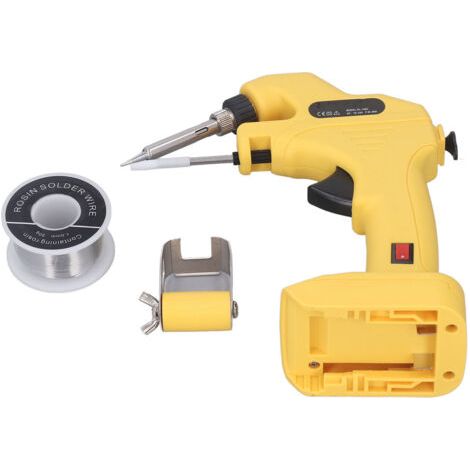 Kit de soldador inalámbrico para batería de iones de litio de 18-20 V como máximo, 30 W, precalentamiento rápido en 30 s, elemento calefactor cerámico, 50 g de soldadura de 1 mm. (1/5)