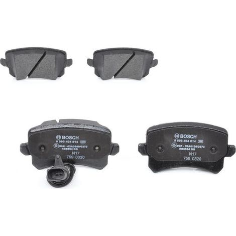 Kit de plaquettes de frein, frein à disque BOSCH 0 986 494 814 AUDI