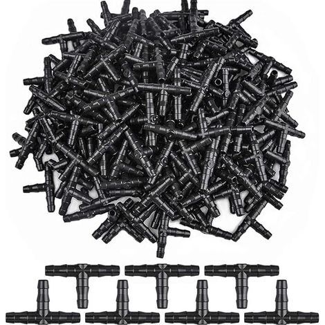 100 pièces outil d'irrigation de jardin pour 4/7 T 4/7 mm connexion de tuyau de système de goutte à goutte (4/7 tee positif) (1/5)