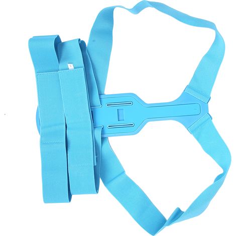 Ceinture de correction de posture pour dos voûté, soutien lombaire, élastique et respirante, bleue, taille S (1/5)