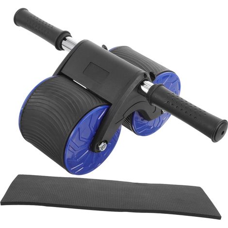 Roue abdominale 2 roues + coussin antidérapant, outil salle de fitness