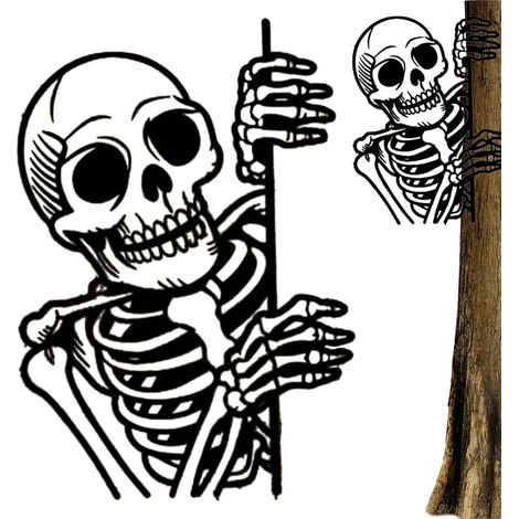 Totenkopf Dekorationen Halloween Metall Schädel