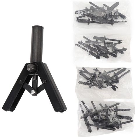 Ensemble d'outils de rivetage, riveteuse professionnelle à une main, rivetage manuel avec 40 Rivets en plastique pour panneaux de porte de voiture (1/5)
