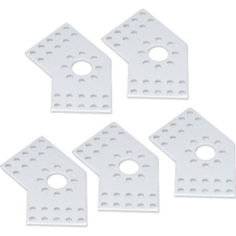 Plaque alu à trous 5 pièces, support grille pour robots, équipement d'ingénierie, fixation de pièces 3108-0002-0001 (1/5)