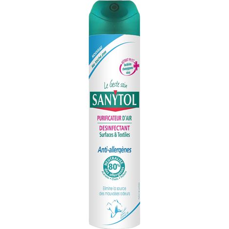 Désinfectant Purificateur d'Air Surface et Textile Anti Allergènes - Grand Air - 300 ml - Lot de 3 - Bactéricide, Virucide, Fongicide, Neutralise 94% des Allergènes