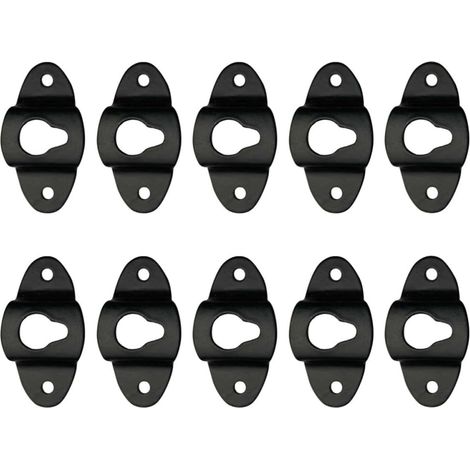 Plaque de Fixation pour Haut-Parleur Audio Noir 10 pièces Fer Durable Support Mural pour accroche d'enceintes et Petits Articles (1/5)