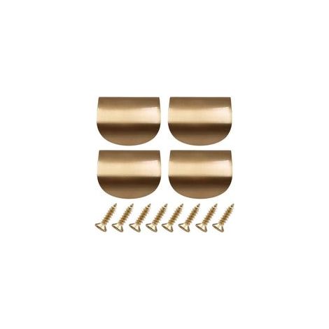 4 poignées encastrées en laiton doré pour tiroirs et armoires, 60 mm, sans vis apparentes, design moderne et robuste pour meubles et placards (1/5)
