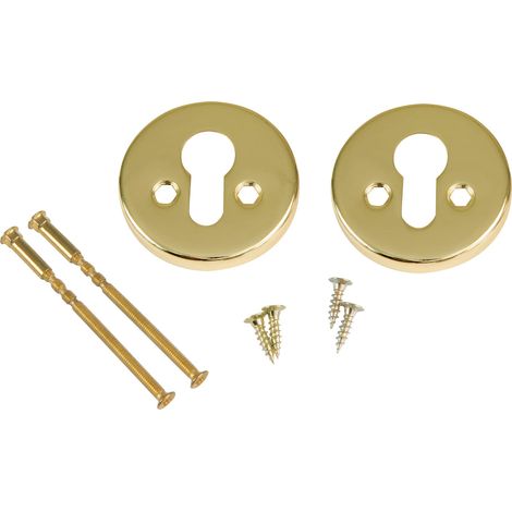 Bocallaves Modèle 25 Haute Tension Verrou à Plaque Cylindre à Bouton Charnière Décoratif Cadenas à Clés en Laiton Laiton Verni Acier (1/4)