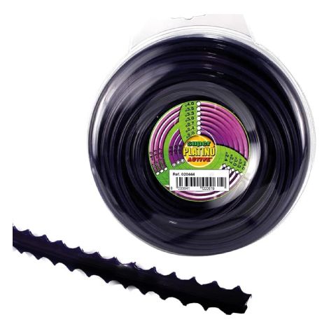 Ligne professionnelle Platinum en nylon pour de'broussailleuses   4,0 mm 15 m dentele'e adapte'e a' une utilisation intense et plus exigeante (1/2)