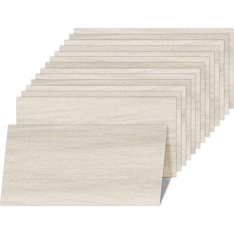 Carreaux de sol autocollants, 61 x 30,5 cm, revêtement de sol en vinyle effet pierre, imperméable, peler et coller pour installation à faire soi-même, couverture de 2,23 ㎡ (1/5)