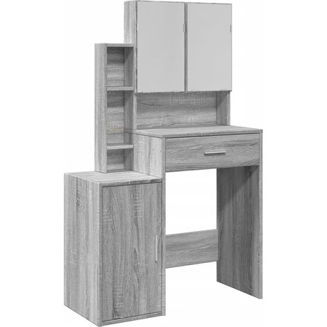 Maison Exclusive - Schminktisch mit Schrank Grau Sonoma-Eiche 80x