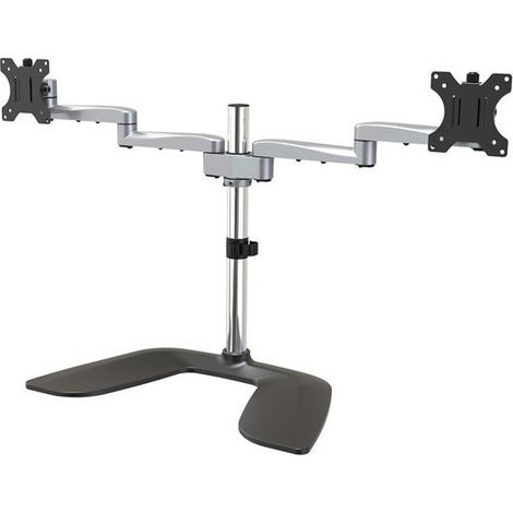 StarTech.com ARMDUALSS supporto da tavolo per Tv a schermo piatto 81,3 cm (32") Nero, Argento Scrivania (1/5)