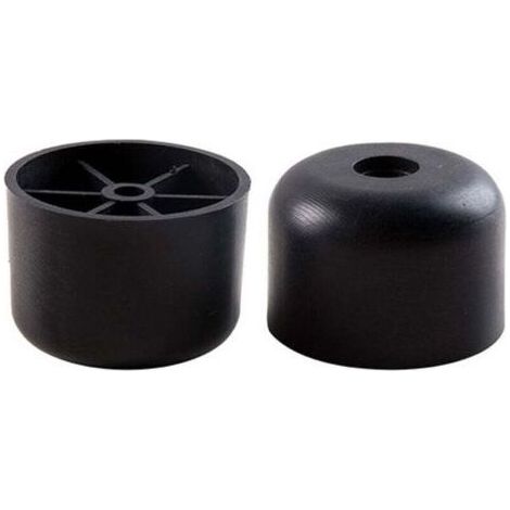 Couleur Noir 12 PCS Pieds de Meuble Plastique, Hauteur 25 mm, Pieds de Meuble Ronds pour Canapé (1/4)