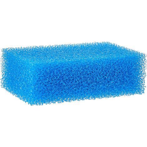 Lot de 2 Éponge Filtrante, 10 Ppi, Grain Grosse, 5x15x10 cm, Bleu, Pour Aquarium Eau Douce Et Mer (1/5)
